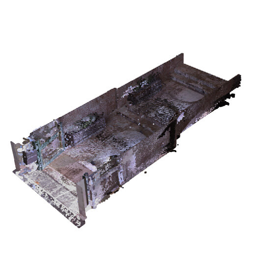 Raw point cloud of the entrance survey.