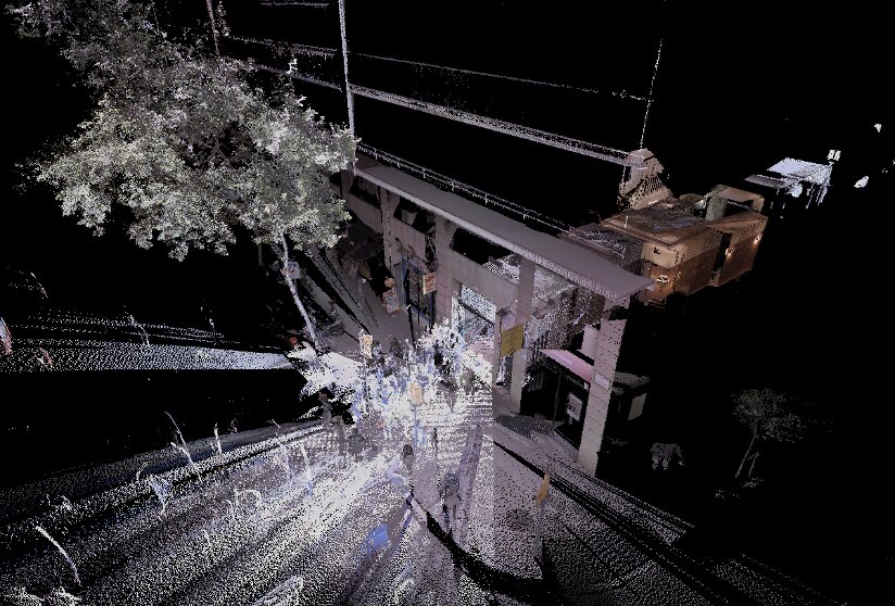 Automated laser scan of an existing entrance.
