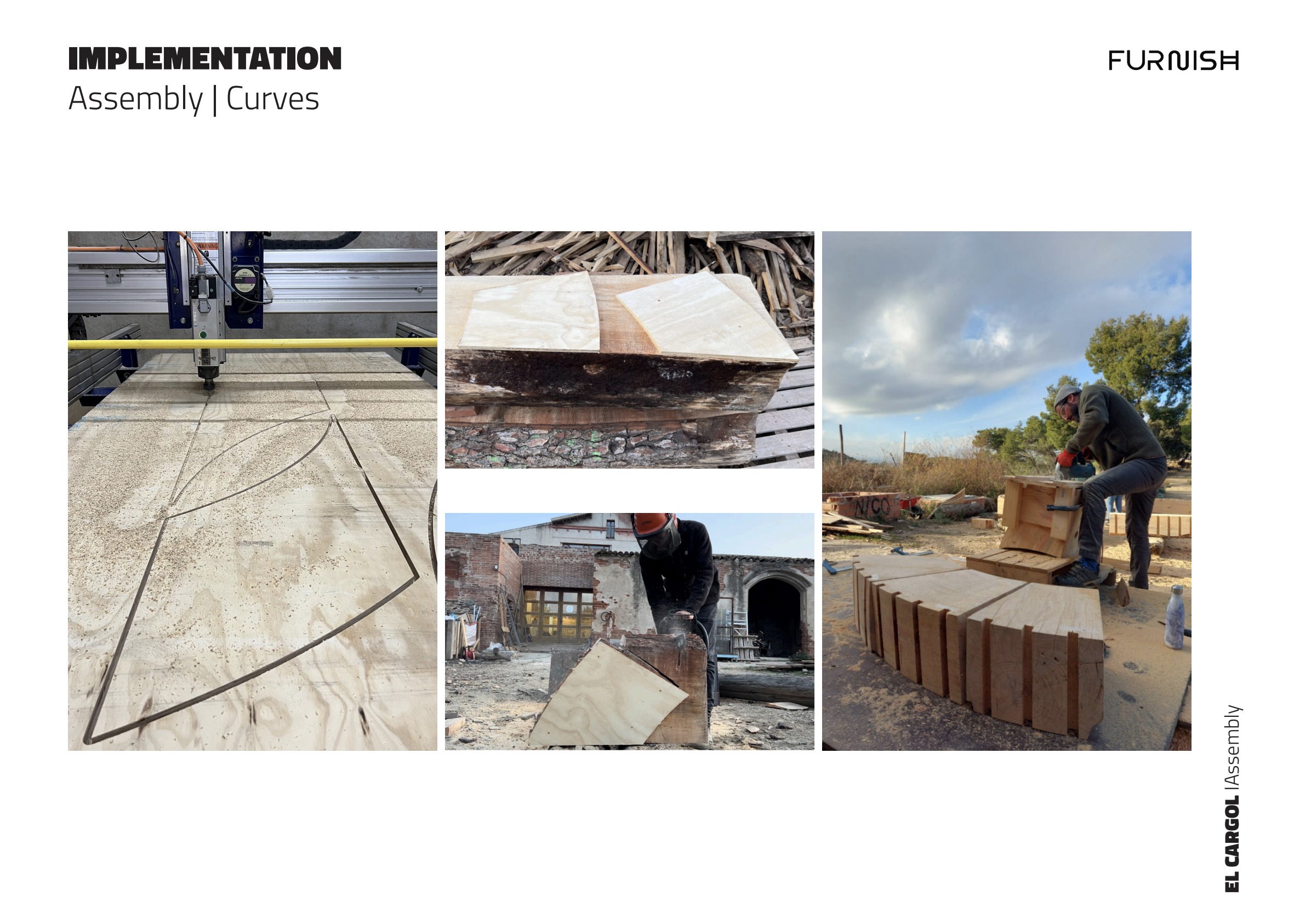 Employing digital tools (CNC) to achieve El Cargol's organically curved sections.