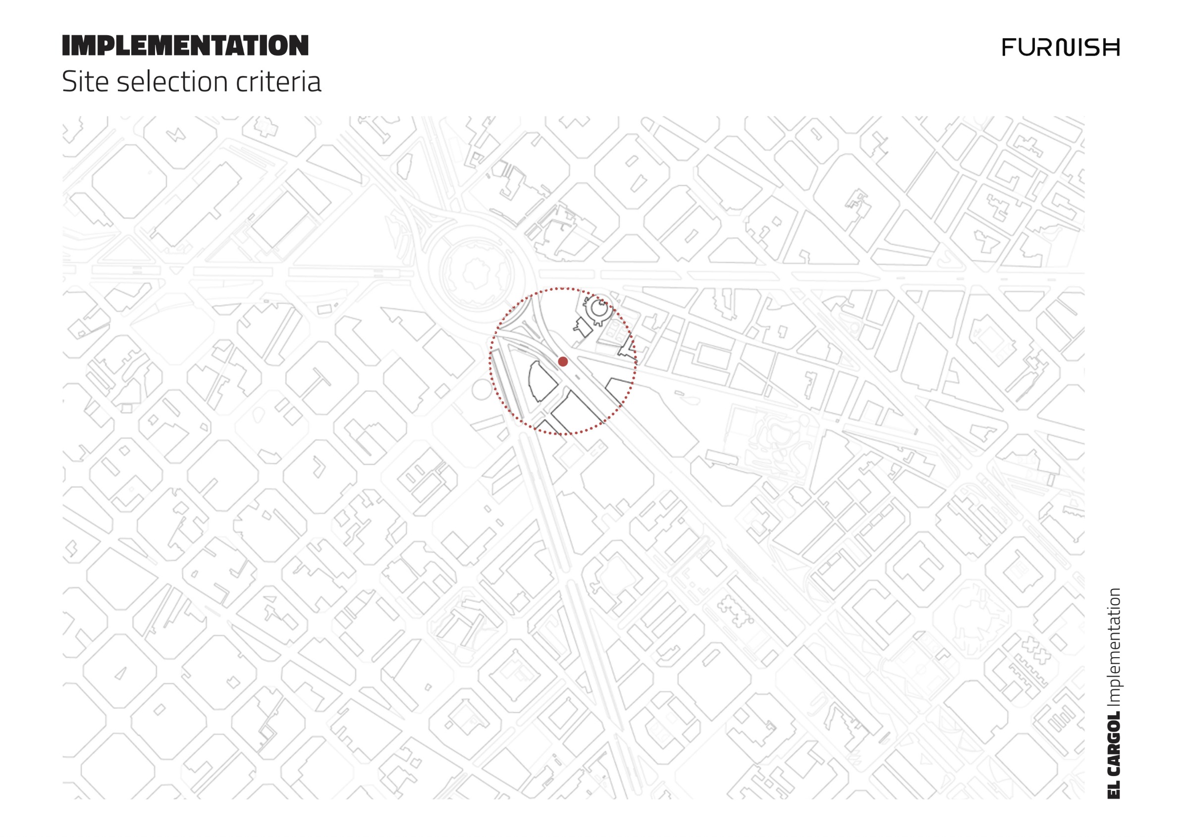 El Cargol — site selection criteria, Plaça de les Glòries Catalanes.