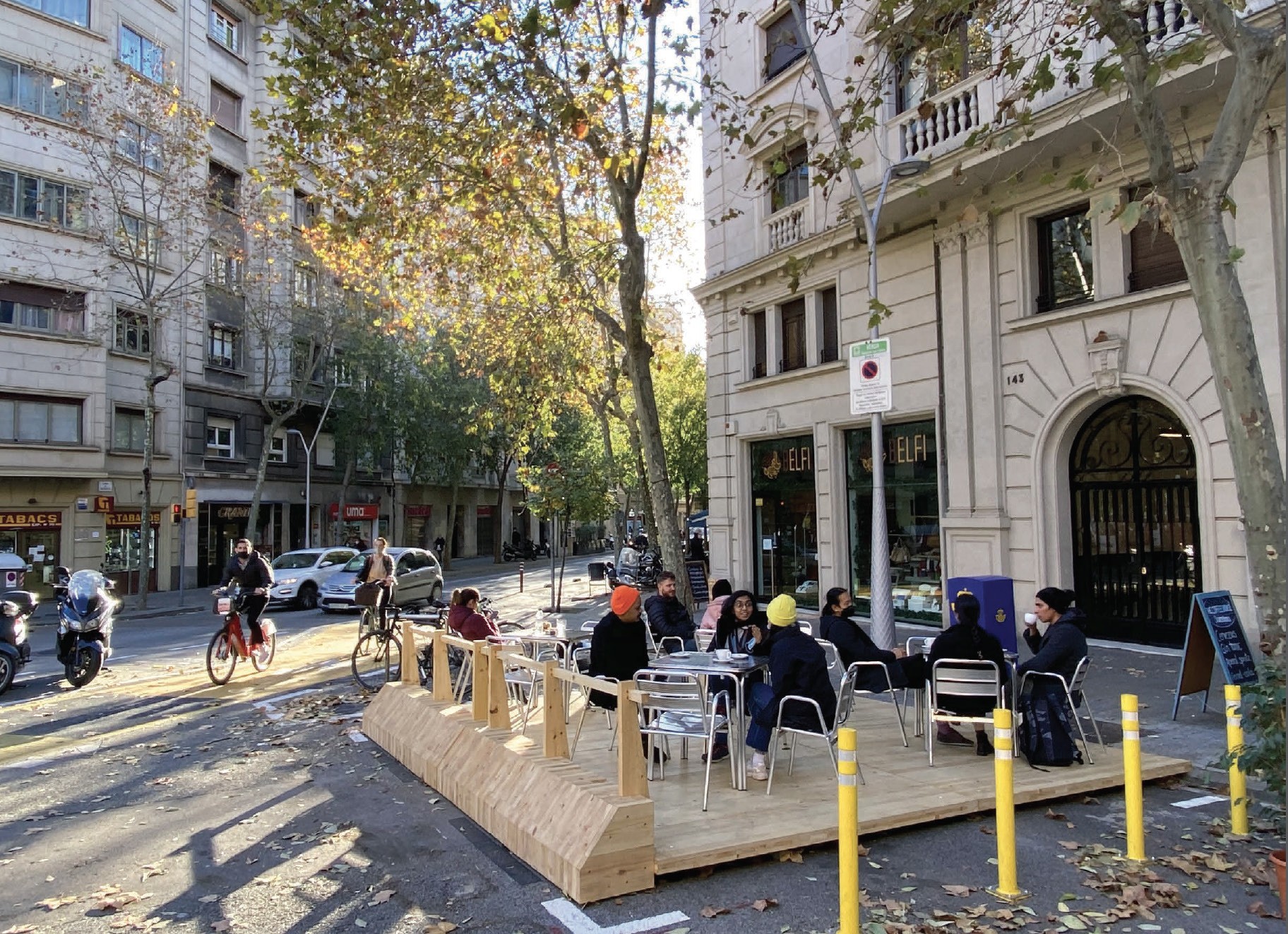 Open Terrace by IAAC in daily use, Barcelona, Spain.