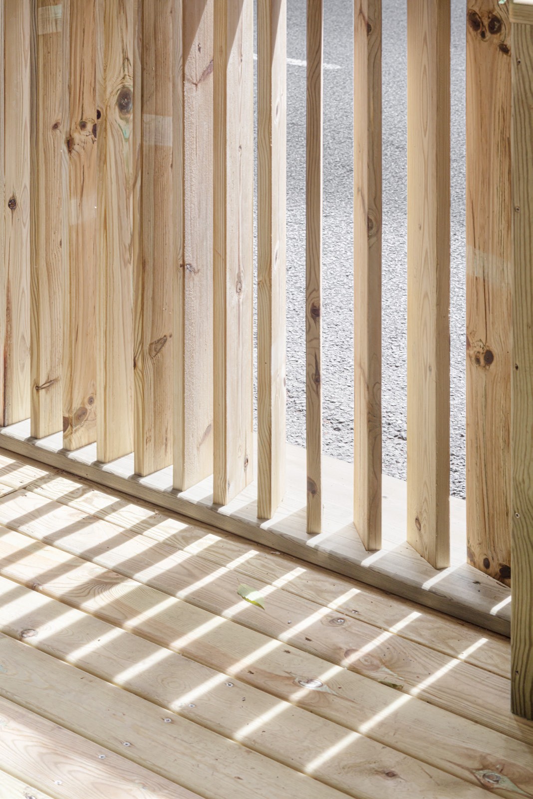Parametric details of the EcoParklet railing complement Barcelona's stunning urban design elements.