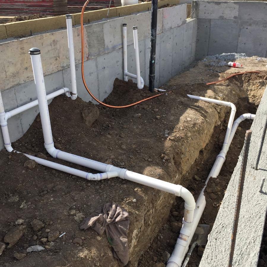 Geothermal system installation.
