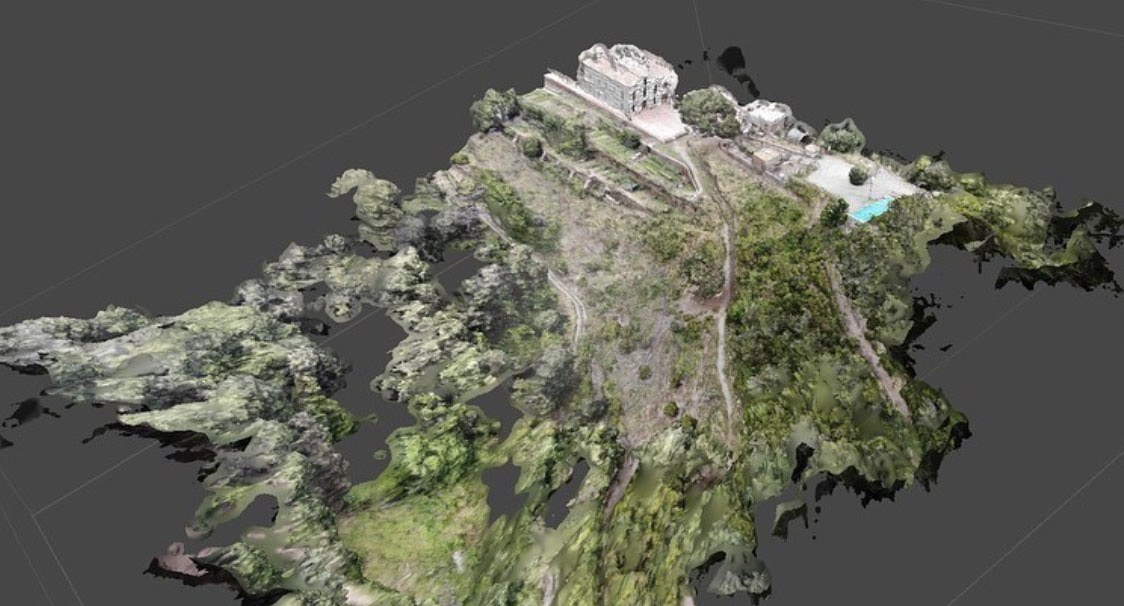 Photogrammetry model of a portion of the Valldaura estate.