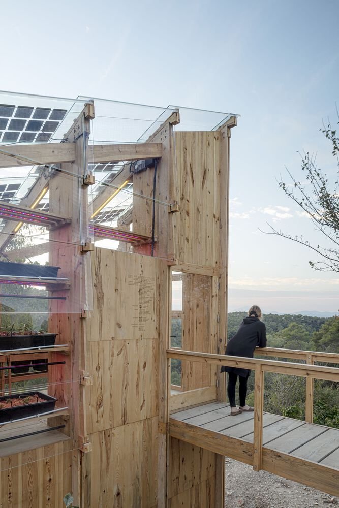 On the viewing platform, looking out over the valley.