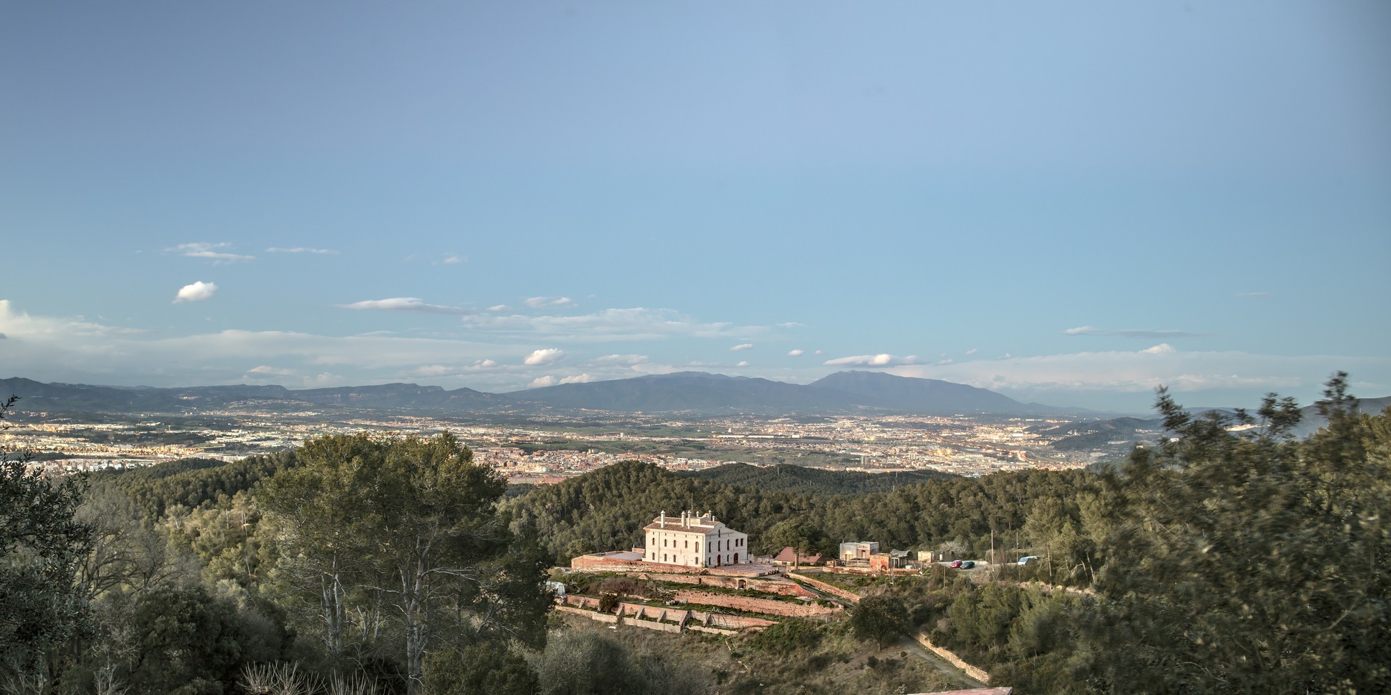 The Valldaura estate with Cerdanyola del Vallès visible in the distance.