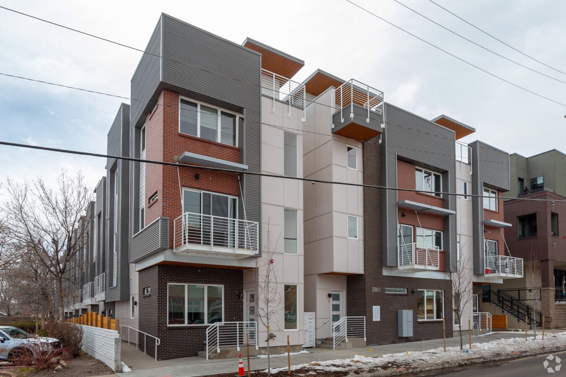 Townhomes as seen from 38th Avenue.
