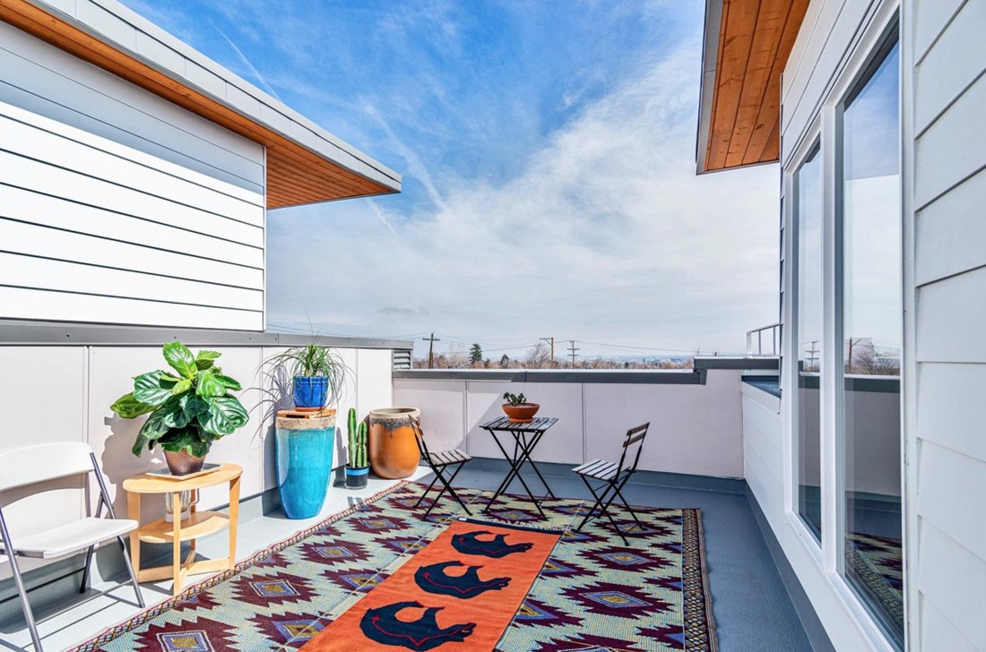 Private rooftop patio.